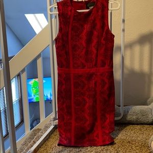 Kardashian dark red dress